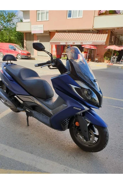 MOTOCAM Kymco Downtown 250i Siperlik Ön Cam 2016-2025 Model 61cm Şeffaf Renkli 4mm UZUN CAM - Resim 2