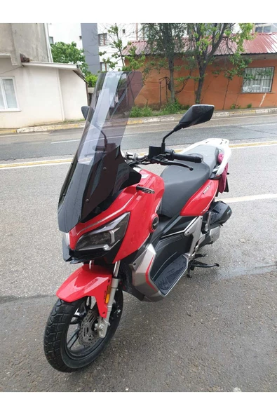 MOTOCAM RKS Reale 125 Siperlik Ön Cam 2023-2025 Model 78cm Füme Renkli 4mm UZUN CAM - Resim 3