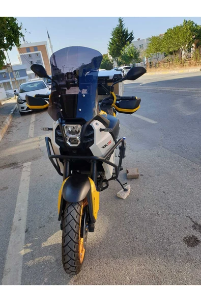 MOTOCAM RKS SVT 650 X Siperlik Ön Cam 2023-2025 Model 50cm Siyah Renkli 4mm UZUN CAM - Resim 3