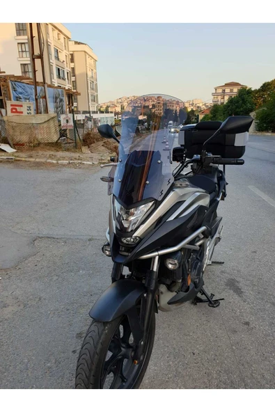 MOTOCAM Honda NC 700 750 X Siperlik Ön Cam 2021-2024 Model 59cm Füme Renkli 4mm UZUN CAM - Resim 3