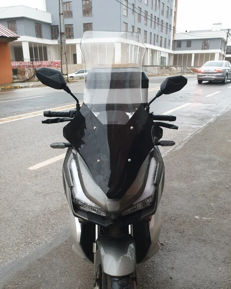 MOTOCAM Küba Rubano 150 Siperlik Ön Cam 2023-2025 Model 78cm Şeffaf Renkli 4mm UZUN CAM - 1