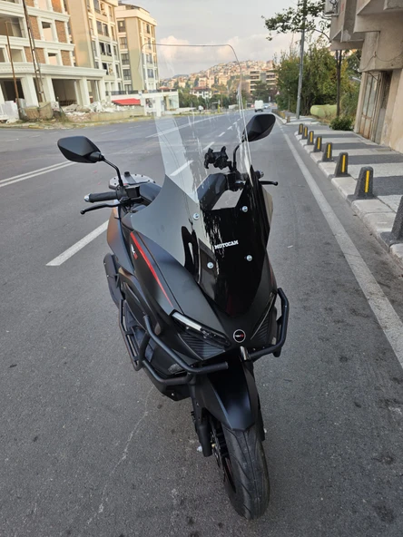 MOTOCAM RKS Lince 125 Siperlik Ön Cam 2021-2025 Model 78cm Şeffaf Renkli 4mm UZUN CAM - Resim 2