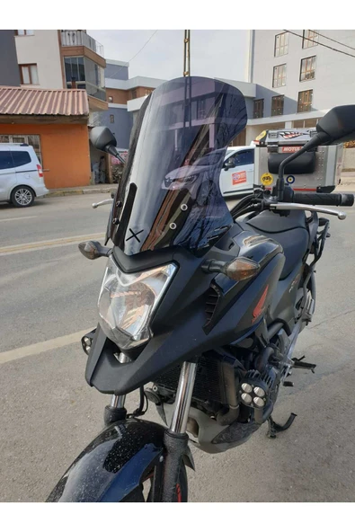 MOTOCAM Honda NC 700 750 X Siperlik Ön Cam 2012-2015 Model 50cm Siyah Renkli 4mm ORTA BOYLU CAM - Resim 2