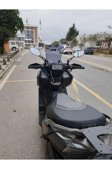 MOTOCAM Kymco DTX 250-360 Siperlik Ön Cam 2021-2025 Model 55cm Füme Renkli 4mm - Resim 2