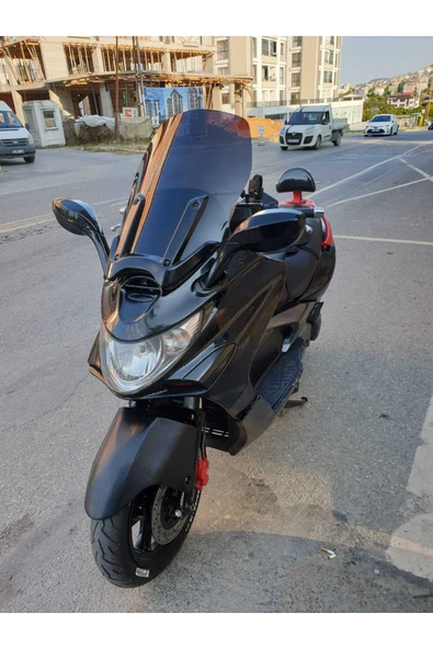 MOTOCAM Kymco Xciting 250 500 İ Siperlik Ön Cam 2008-2012 Model 62cm Siyah Renkli 4mm - Resim 3