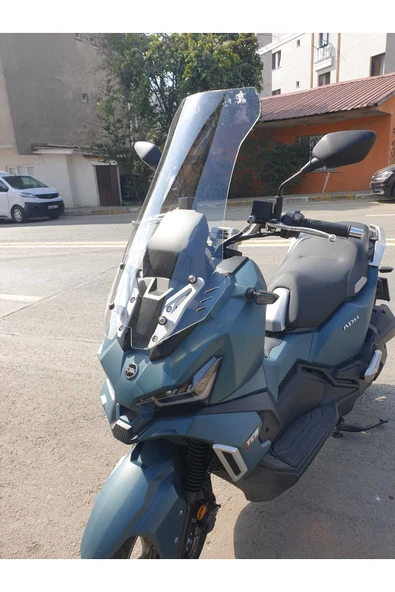 MOTOCAM SYM Adx 125 Siperlik Ön Cam 2023-2025 Model 62cm Şeffaf Renkli 4mm - Resim 2