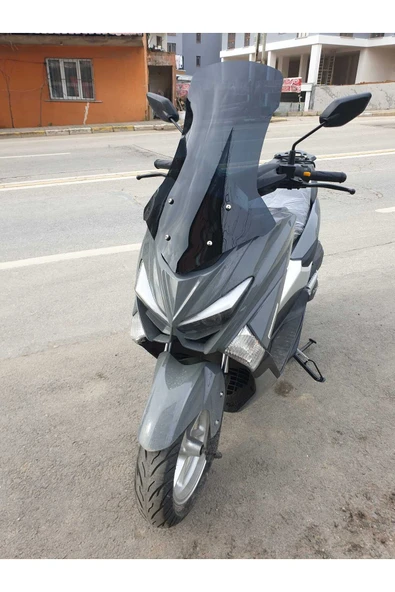 MOTOCAM Volta Apec Apx5 Siperlik Ön Cam 2023-2025 Model 68cm Siyah Renkli 4mm - Resim 2