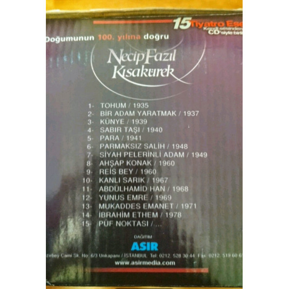 Necip Fazıl Kısakürek 15 Tiyatro Eseri + Cd - 4