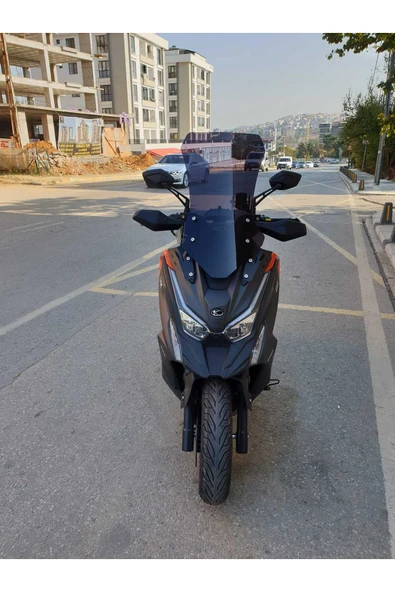 MOTOCAM Kymco DTX 250-360 Siperlik Ön Cam 2021-2025 Model 68cm Siyah Renkli 4mm ürün görseli