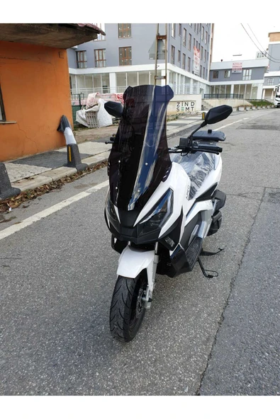 MOTOCAM Volta Apec Apx7 Siperlik Ön Cam 2025 Model 68cm Siyah Renkli 4mm ORTA BOYLU CAM - Resim 3