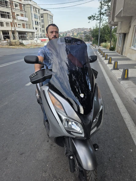 MOTOCAM Honda Forza 300 Siperlik Ön Cam 2014-2017 Model 75cm Siyah Renkli 4mm - Resim 2