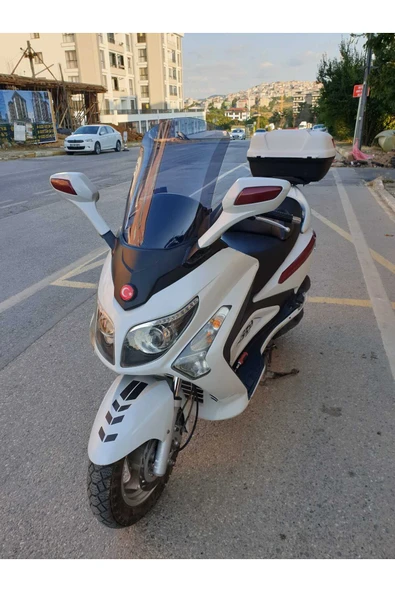 MOTOCAM SYM Gts Evo 250 Siperlik Ön Cam 2006-2015 Model 63cm Füme Renkli 4mm 10cm daha Uzun ürün görseli