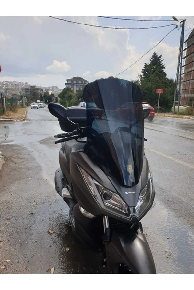 MOTOCAM Kanuni Reha 250 Siperlik Ön Cam 2022-2025 Model 72cm Siyah Renkli 4mm UZUN CAM - Resim 2