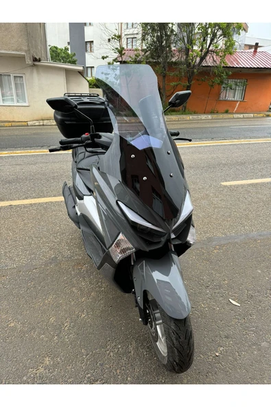 MOTOCAM Volta Apec Apx5 Siperlik Ön Cam 2023-2025 Model 78cm Füme Renkli 4mm UZUN CAM - Resim 2