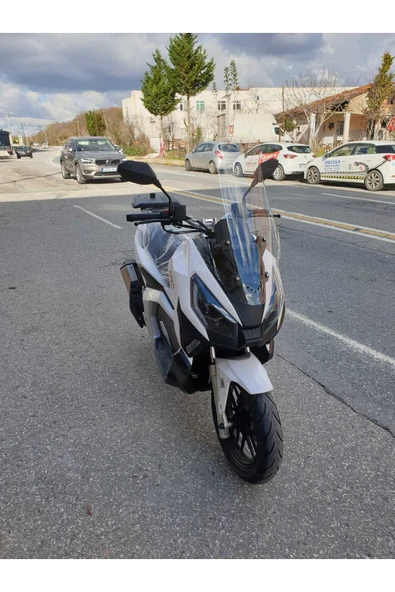 MOTOCAM Volta Apec Apx7 Siperlik Ön Cam 2025 Model 75cm şeffaf Renkli 4mm UZUN CAM - Resim 2