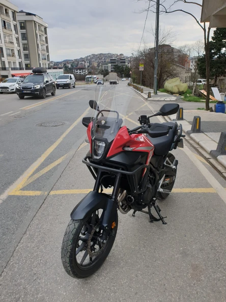 MOTOCAM Honda NX 500 Ön Cam 2025 Model 44cm Şeffaf Renkli 4mm UZUN CAM - Resim 3