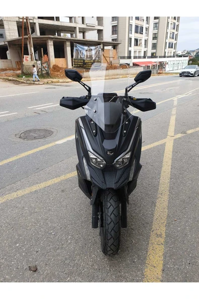 MOTOCAM Kymco DTX 250-360 Siperlik Ön Cam 2021-2025 Model 55cm şeffaf Renkli 4mm - 2