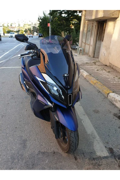 MOTOCAM Kymco Downtown 250i Siperlik Ön Cam 2016-2025 Model 61cm Füme Renkli 4mm - Resim 2