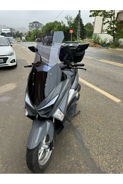 MOTOCAM Volta Apec Apx5 Siperlik Ön Cam 2023-2025 Model 78cm Füme Renkli 4mm UZUN CAM - Resim 3