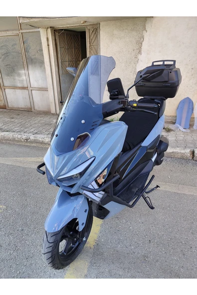 MOTOCAM Küba Chia 125 Siperlik Ön Cam 2023-2025 Model 65cm Füme Renkli 4mm ORTA BOYLU CAM - Resim 2