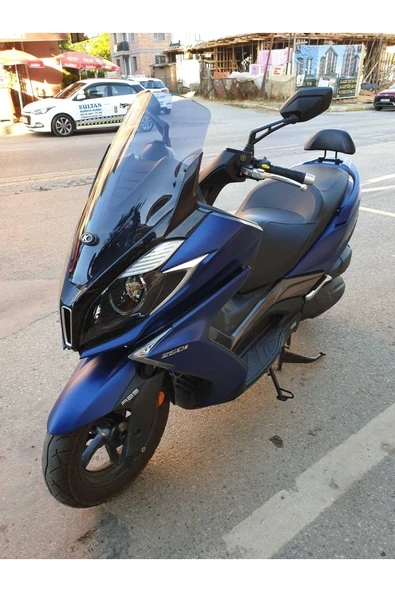 MOTOCAM Kymco Downtown 250i Siperlik Ön Cam 2016-2025 Model 61cm Füme Renkli 4mm - Resim 3