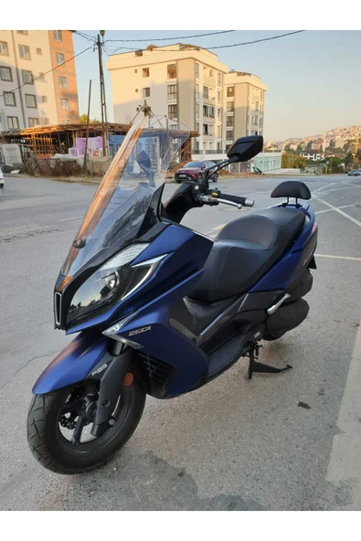 MOTOCAM Kymco Downtown 250i Siperlik Ön Cam 2016-2025 Model 78cm Şeffaf Renkli 4mm UZUN CAM - Resim 3