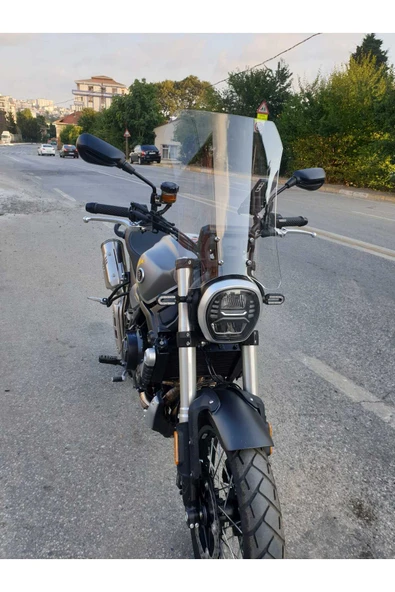 MOTOCAM Voge ACX 525 Siperlik Ön Cam 2023-2025 Model 58cm Şeffaf Renkli 4mm - Resim 3