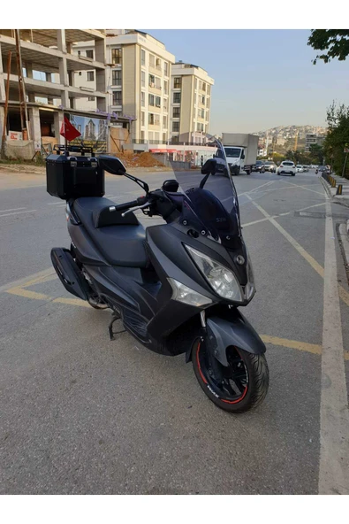 MOTOCAM SYM Joymax 250 İ Siperlik Ön Cam 2013-2016 Model 75cm Füme Renkli 4mm UZUN CAM - Resim 3