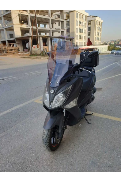 MOTOCAM SYM Joymax 250 İ Siperlik Ön Cam 2013-2016 Model 75cm Füme Renkli 4mm UZUN CAM - Resim 2