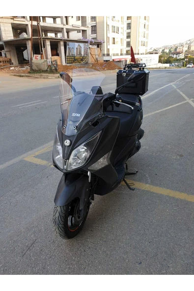 MOTOCAM SYM Joymax 250 İ Siperlik Ön Cam 2013-2016 Model 54cm Şeffaf Renkli 4mm KISA SPOR CAM - Resim 2