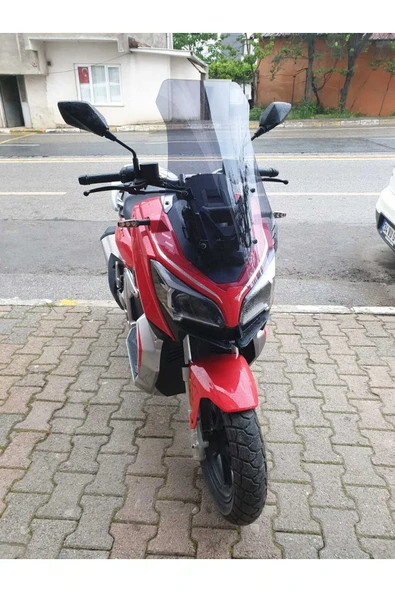 MOTOCAM RKS Reale 125 Siperlik Ön Cam 2023-2025 Model 65cm Füme Renkli 4mm ORTA BOYLU Cam ürün görseli