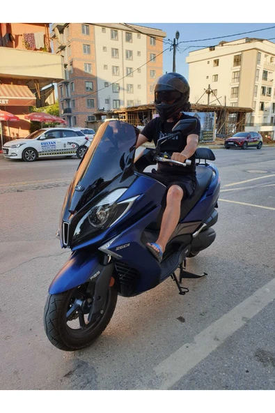 MOTOCAM Kymco Downtown 250i Siperlik Ön Cam 2016-2025 Model 61cm siyah Renkli 4mm - 3
