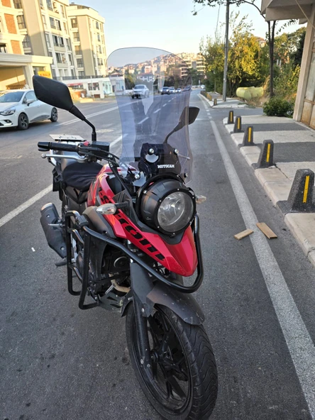 MOTOCAM Suzuki V-Strom DL 250 Siperlik Ön Cam 2017-2020 Model 51cm Füme Renkli 4mm - Resim 2