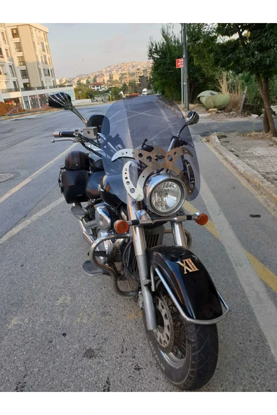 MOTOCAM Suzuki V-VL-C Siperlik Ön Cam 2001-2013 Model 61cm Füme Renkli 4mm APARATSIZDIR - Resim 3