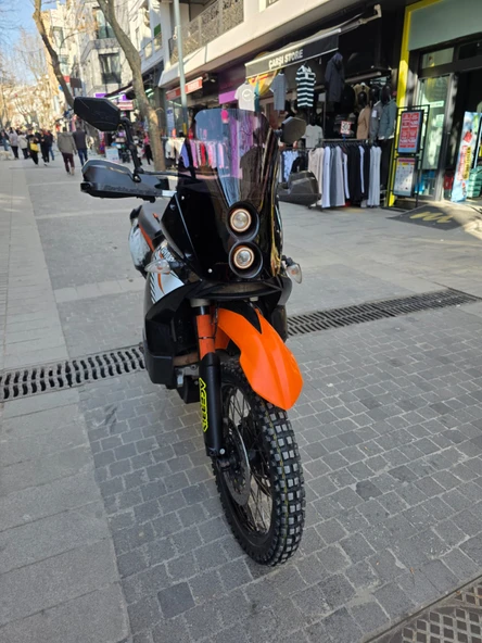 MOTOCAM KTM 950-990 Adventure KİT RALLY Replikaa Siperlik Ön Cam 51cm Siyah Renkli 4mm - Resim 2