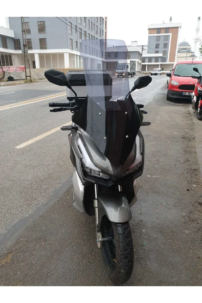 MOTOCAM Küba Rubano 150 Siperlik Ön Cam 2023-2025 Model 78cm Füme Renkli 4mm UZUN CAM - Resim 3