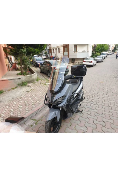 MOTOCAM Küba Novax 200 Siperlik Ön Cam 2023-2025 Model 57cm Şeffaf Renkli 4mm - Resim 2