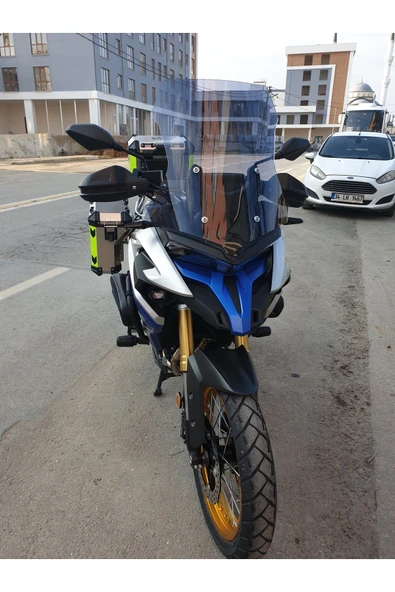 MOTOCAM Voge DS 625X Siperlik Ön Cam 2023-2025 Model 56cm Füme Renkli 4mm SPORTİF MODEL - Resim 3