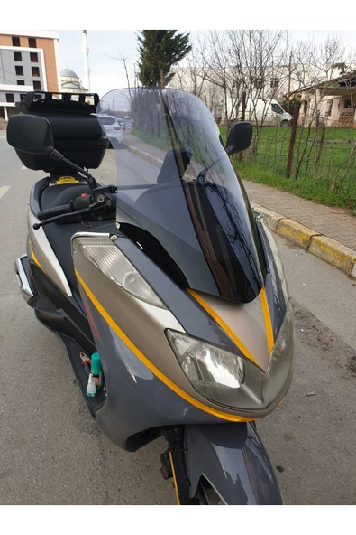 MOTOCAM Yamaha Majesty 400 Siperlik Ön Cam 2005-2006 Model 68cm Füme Renkli 4mm - Resim 2