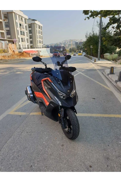MOTOCAM Kymco DTX 250-360 Siperlik Ön Cam 2021-2025 Model 68cm Füme Renkli 4mm - Resim 2