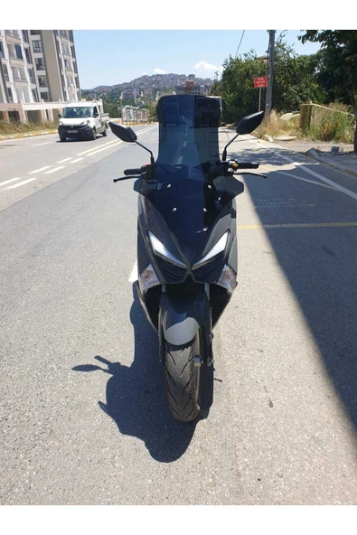 MOTOCAM Volta Apec Apx5 Siperlik Ön Cam 2023-2025 Model 78cm Siyah Renkli 4mm UZUN CAM - Resim 2