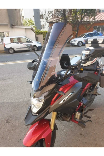 MOTOCAM RKS Trv 242 Siperlik Ön Cam 2021 Model 68cm Füme Renkli 4mm UZUN CAM - Resim 3