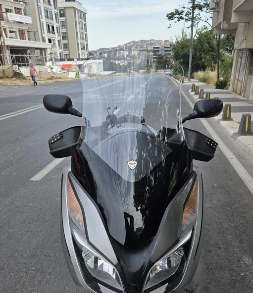 MOTOCAM Honda Forza 300 Siperlik Ön Cam 2014-2017 Model 75cm Şeffaf Renkli 4mm - 1