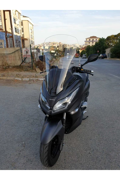 MOTOCAM Kanuni Reha 250 Siperlik Ön Cam 2022-2025 Model 72cm Şeffaf Renkli 4mm UZUN CAM - Resim 3