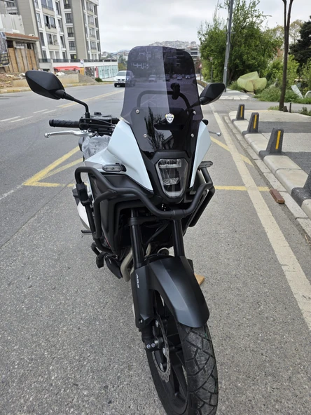 MOTOCAM Honda NX 500 Ön Cam 34cm 2025 Model Siyah Renkli 4mm Orijinal Boylu - Resim 2