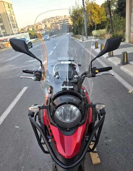 MOTOCAM Suzuki V-Strom DL 250 Siperlik Ön Cam 2017-2020 Model 51cm Şeffaf Renkli 4mm ürün görseli