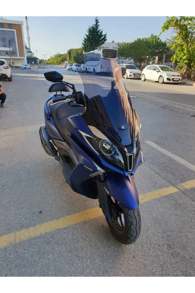 MOTOCAM Kymco Downtown 250i Siperlik Ön Cam 2016-2025 Model 78cm Füme Renkli 4mm UZUN CAM - Resim 2