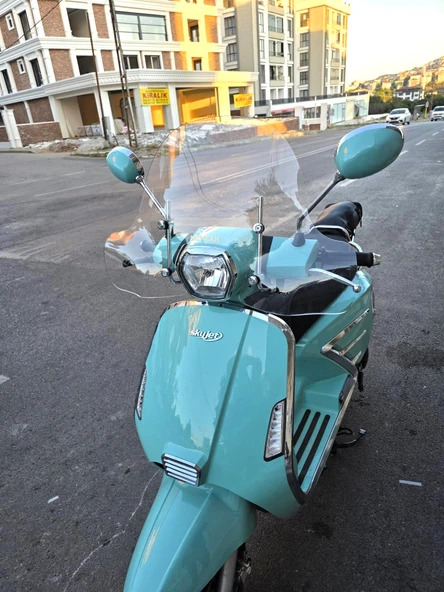 MOTOCAM Skyjet Bellina Ön Cam 2024-2025 Model 41cm Şeffaf Renkli 4mm Elcikli APARATSIZDIR - Resim 3