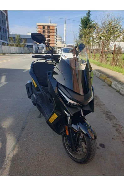 MOTOCAM Kymco Krv 200 Siperlik Ön Cam 2022-2025 Model 75cm Şeffaf Renkli 4mm UZUN CAM - Resim 3