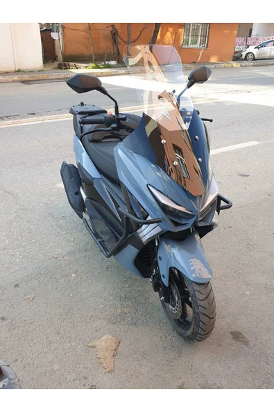 MOTOCAM Küba Chia 125 Siperlik Ön Cam 2023-2025 Model 78cm şeffaf Renkli 4mm UZUN CAM - Resim 3